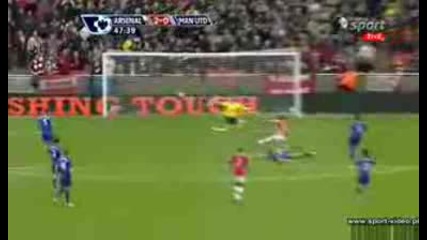 Arsenal Vs Manchester United Samir Nasri 2 - 0