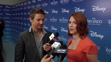 Jeremy Renner & Scarlett Johansson Talk The Avengers At Disney D23 Expo