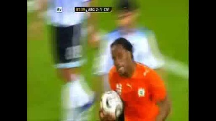 Argentina vs Ivory Coast - Drogba 2 - 1