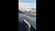 Катастрофа и задръстване на "Тракия"