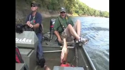 Flying Silver Carp on Wabash River in Indiana