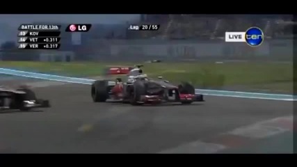 F1 Гран при на Абу Даби 2012 - Hamilton отпада от надпреварата [hd][onboard]