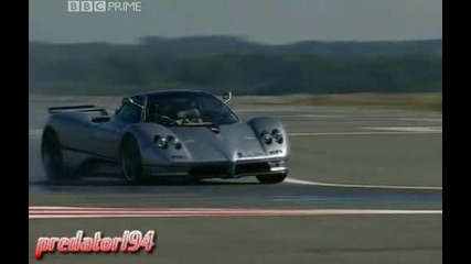 Стиг Прави Първия в Историята Рекорд в Top Gear С Pagani Zonda F 