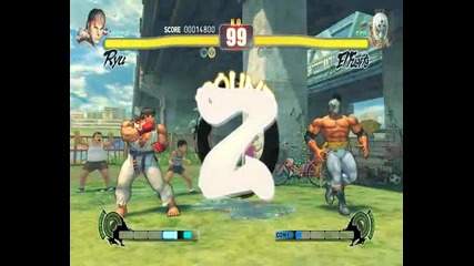 Street Fighter 4 Ryu vs El Fuerte 