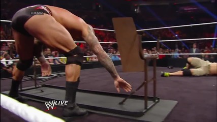 John Cena and Randy Orton sign the contract for their Tlc Match- Raw, Dec. 2, 2013