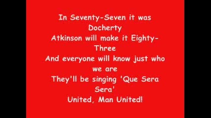 Glory Glory Man United karaoke