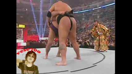 Sumo Match Wrestlemania 21 Big Show vs Akebono