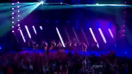 Justin Bieber performing Boyfriend and Beauty and a Beat at Siriusxm 100th Grey Cup Halftime Show