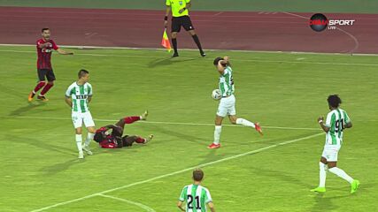 Beroe with a Red Card vs. Lokomotiv Sofia