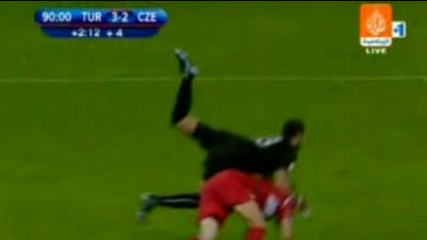 Euro 2008 Турция - Чехия 3:2 Всички Голове + Червеният Картон