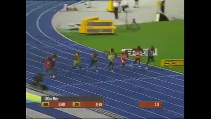 Berlin 2009,  Final 100m New World Record - Usain Bolt 9.58sec