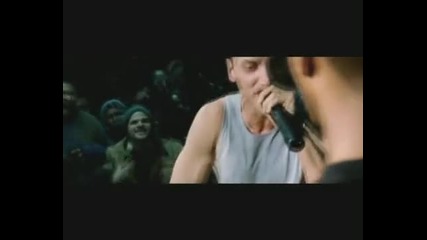 Адска пародия на филма 8 mile. Eminem пее "тъпа овца" - изверг!
