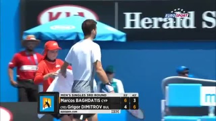 Григор Димитров - Маркос Багдатис ( Australian Open 2015 )