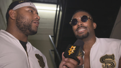 Street Profits celebrate their First Round win in the Dusty Rhodes Tag Team Classic: WWE.com Exclusive, March 14, 2018