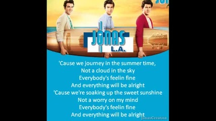Jonas Brothers - Chillin' In The Summertime - Lyrics