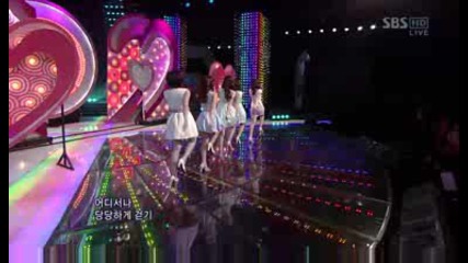 Kara - Honey + Pretty Girl [ Inkigayo 090412 ]