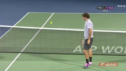 Roger Federer vs Marcel Granollers (dubai 2013) Highlights
