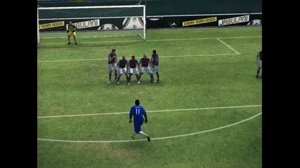 Pes 2010 - Drogba vs Villa (free kick) 