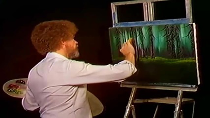 S04 Радостта на живописта с Bob Ross E07 - колиба в гоирата ღобучение в рисуване, живописღ
