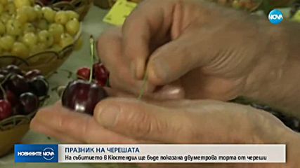Двуметрова торта от череши на празника на вкусния плод в Кюстендил