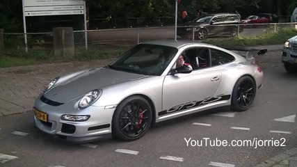 Woman driving Porsche 997 Gt3 Rs 