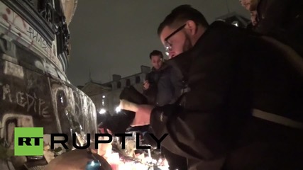 France: Mourners pay respects to victims of Paris attacks at Republic Square