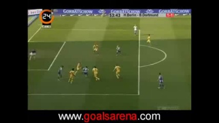 Hertha Berlin - Borussia Dortmund 1 - 3 (04.04.09) Germany Bundesliga - 2nd goal Rafael