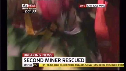 Чилийските миньори - Вторият изваден миньор! 