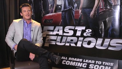 Звездата Люк Еванс е интервюиран за филма си Бързи и Яростни 6 (2013)