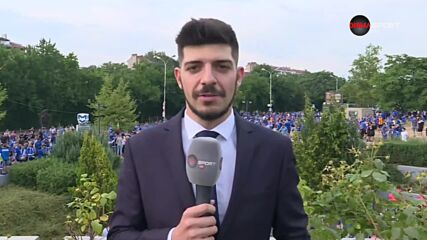 Ситуацията пред стадиона час преди мача Левски - Айнтрахт