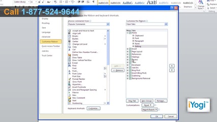 Customize Ribbon interface in Microsoft® Office 