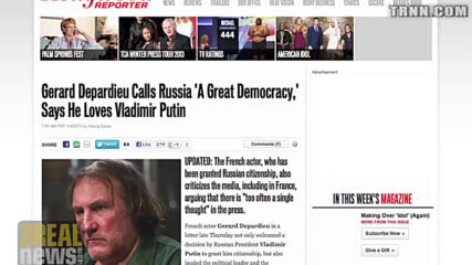 Putin Promotes Russia as Tax Haven - Gives Depardieu Citizenship to Flee French Income Tax