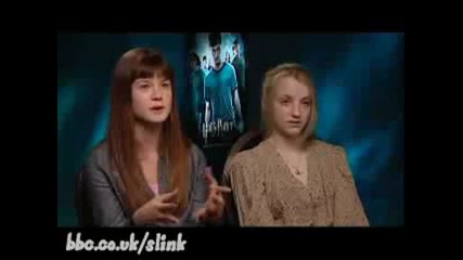 Evanna Lynch and Bonnie Wright interview by Slink