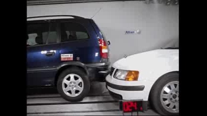 zafira vs.passat bumpers crash test