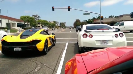 Драг на светофар - Mclaren P1 срещу Nissan Gtr !