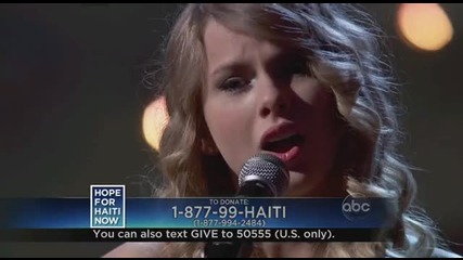 Taylor Swift - Hope For Haiti Now - Breathless ( Високо Качество ) 