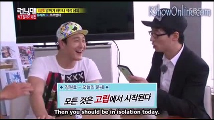[ Eng Subs ] Running Man - Ep. 210 (with Aoa, 2pm, Cnblue, Sbs, Jyp Ent, Fnc Ent and more) - 1/2