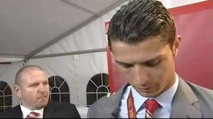Ronaldo after winning the Champions League Finals 2007_2008