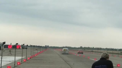 Vw Caddy Tdi vs. Lada V6 Turbo Drag Race