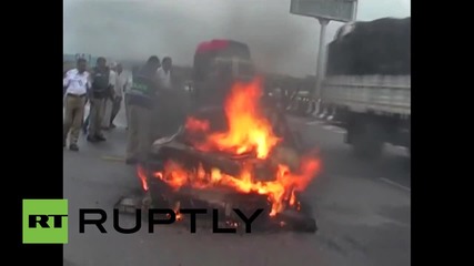 India: Porsche 911 bursts into flames following high-speed crash