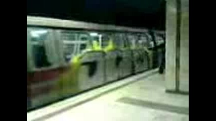 Illegal Graffiti On The Subway