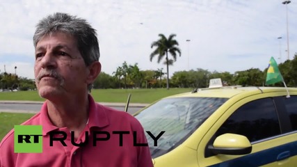 Brazil: Cabbies form 5-mile chain to block streets of Rio in anti-Uber protest