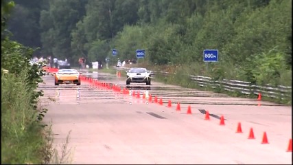 Moscow Unlim 500 Lamborghini Gallardo vs Ferrari 575m