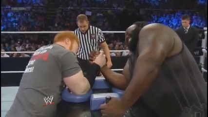 Sheamus vs Mark Henry - Arm Wrestling Match - May 3rd. 2013