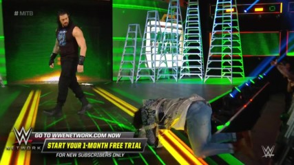 Roman Reigns wrecks Elias on the entrance ramp: WWE Money in the Bank 2019 (WWE Network Exclusive)