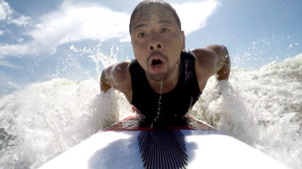 Go surfing with Shinsuke Nakamura as he prepares for SummerSlam
