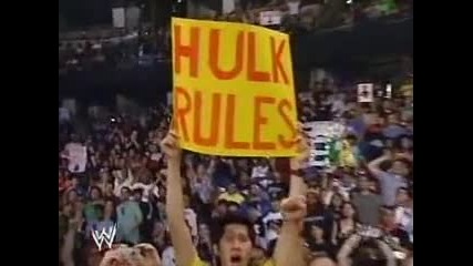 Wwe Raw 2005 John Cena Hulk Hogan And Shawn Michaels Vs Chris Jericho Tyson Tomko And Christian 2