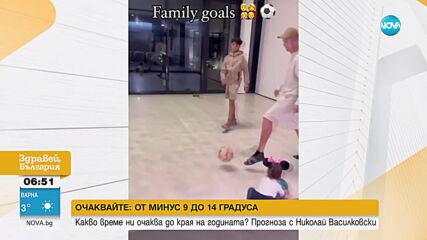Роналдо поигра футбол с децата си