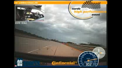 Vmax 312 km/ч Audi R8 Kompressor 2009