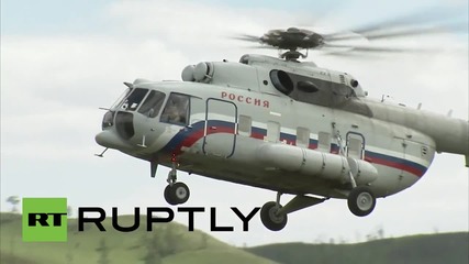 Russia: Putin takes chopper trip over Khakassia to inspect rebuilding work
